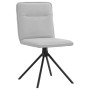 Sillas de comedor 2 uds tela gris nube