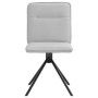 Sillas de comedor 2 uds tela gris nube