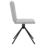 Sillas de comedor 2 uds tela gris nube