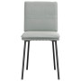 Sillas de comedor 2 unidades terciopelo gris claro