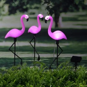 HI Solar LED garden lamp flamingo shape 3 units by HI, Outdoor lighting - Ref: Foro24-423908, Price: 19,13 €, Discount: %