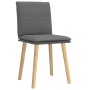 Sillas de comedor 2 unidades tela gris oscuro
