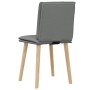 Sillas de comedor 2 unidades tela gris oscuro