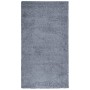 Alfombra peluda de pelo largo moderna PAMPLONA azul 60x110 cm