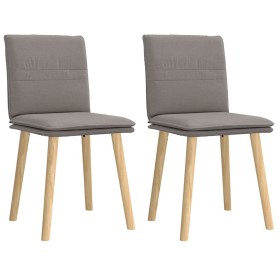 Sillas de comedor 2 unidades tela gris taupé Sillas de comedor 2 unidades tela gris taupé