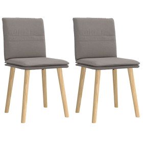 Sillas de comedor 2 unidades tela gris taupé Sillas de comedor 2 unidades tela gris taupé
