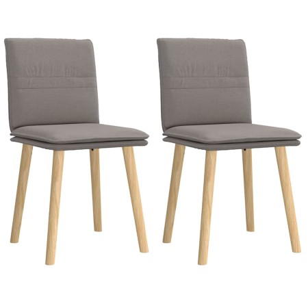 Sillas de comedor 2 unidades tela gris taupé