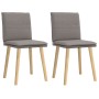 Sillas de comedor 2 unidades tela gris taupé