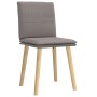 Sillas de comedor 2 unidades tela gris taupé