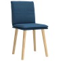 Sillas de comedor 2 unidades tela azul