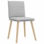 Sillas de comedor 2 uds tela gris nube