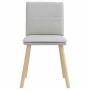 Sillas de comedor 2 uds tela gris nube