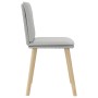 Sillas de comedor 2 uds tela gris nube