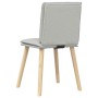 Sillas de comedor 2 uds tela gris nube