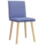 Sillas de comedor 2 uds tela azul jeans