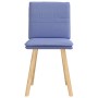 Sillas de comedor 2 uds tela azul jeans