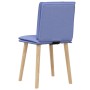 Sillas de comedor 2 uds tela azul jeans