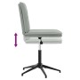 Silla de comedor terciopelo gris claro