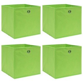 Cajas de almacenaje 4 uds tela verde 32x32x32 cm Cajas de almacenaje 4 uds tela verde 32x32x32 cm