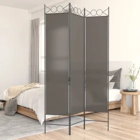 Three-panel room divider in anthracite gray fabric, 120x200 cm. by vidaXL, Room dividers - Ref: Foro24-350148, Price: 36,43 €...