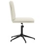Silla de comedor de terciopelo crema