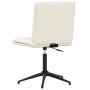 Silla de comedor de terciopelo crema
