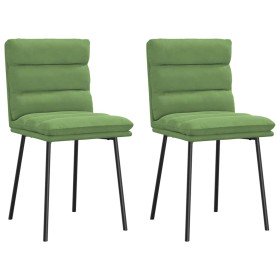 Sillas de comedor 2 unidades terciopelo verde claro Sillas de comedor 2 unidades terciopelo verde claro