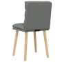 Sillas de comedor 2 unidades tela gris oscuro