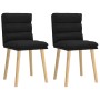 Sillas de comedor 2 unidades tela negro