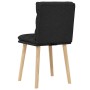 Sillas de comedor 2 unidades tela negro