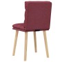 Sillas de comedor 2 unidades tela rojo tinto