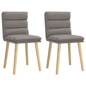 Sillas de comedor 2 unidades tela gris taupé Sillas de comedor 2 unidades tela gris taupé