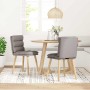 Sillas de comedor 2 unidades tela gris taupé
