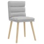 Sillas de comedor 2 uds tela gris nube