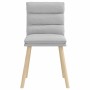 Sillas de comedor 2 uds tela gris nube