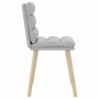Sillas de comedor 2 uds tela gris nube