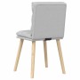 Sillas de comedor 2 uds tela gris nube