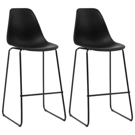 Kitchen stools 2 units black plastic by vidaXL, Kitchen stools - Ref: Foro24-281501, Price: 144,45 €, Discount: %
