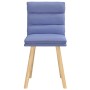 Sillas de comedor 2 uds tela azul jeans