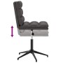 Silla de comedor de cuero sintético negra