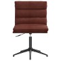 Silla de comedor cuero sintético marrón brillante
