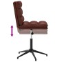 Silla de comedor cuero sintético marrón brillante