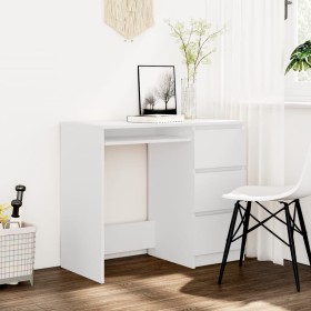 Weißer Sperrholzschreibtisch 90x45x76 cm von vidaXL, Schreibtische - Ref: Foro24-801373, Preis: 98,87 €, Rabatt: %