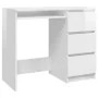 Hochglanz-weißer Sperrholzschreibtisch 90x45x76 cm von vidaXL, Schreibtische - Ref: Foro24-801379, Preis: 137,35 €, Rabatt: %