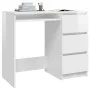 Hochglanz-weißer Sperrholzschreibtisch 90x45x76 cm von vidaXL, Schreibtische - Ref: Foro24-801379, Preis: 137,35 €, Rabatt: %