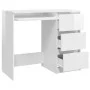 Hochglanz-weißer Sperrholzschreibtisch 90x45x76 cm von vidaXL, Schreibtische - Ref: Foro24-801379, Preis: 137,35 €, Rabatt: %
