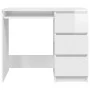Hochglanz-weißer Sperrholzschreibtisch 90x45x76 cm von vidaXL, Schreibtische - Ref: Foro24-801379, Preis: 137,35 €, Rabatt: %