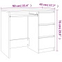 Hochglanz-weißer Sperrholzschreibtisch 90x45x76 cm von vidaXL, Schreibtische - Ref: Foro24-801379, Preis: 139,54 €, Rabatt: %