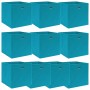 Cajas de almacenaje 10 uds tela azul celeste 32x32x32 cm
