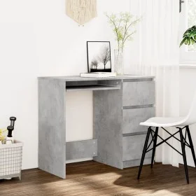 Concrete gray plywood desk 90x45x76 cm by vidaXL, Desks - Ref: Foro24-801377, Price: 93,33 €, Discount: %